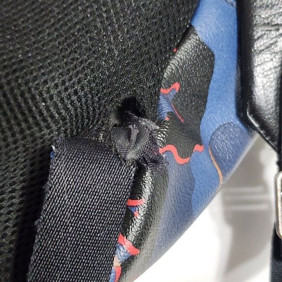 Coach Charles Leather Backpack Multicolor Camouflage - Picture 10 of 10